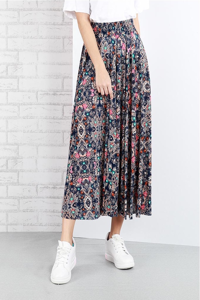 QA-652 WOMEN'S PRINTED SKIRT 02
